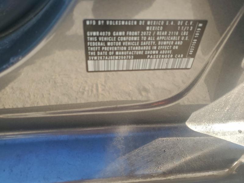 Продажа на аукционе авто 2014 Volkswagen Jetta, vin: 3VW2K7AJ8EM250753, номер лота: 96828085