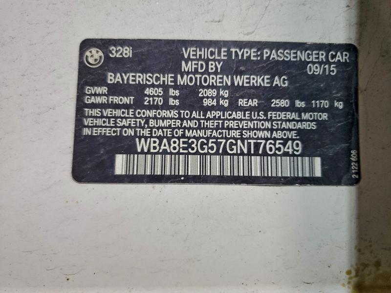 Aukcja sprzedaży 2016 Bmw 328, vin: WBA8E3G57GNT76549, numer aukcji: 97173285