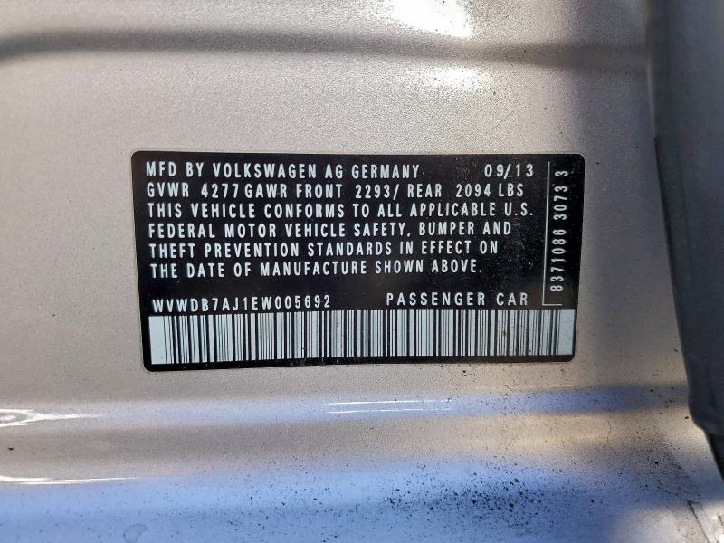 Aukcja sprzedaży 2014 Volkswagen Golf, vin: WVWDB7AJ1EW005692, numer aukcji: 94528285