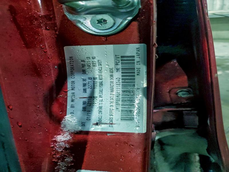 Aukcja sprzedaży 2019 Mazda 3 Preferre, vin: JM1BPBDM6K1118340, numer aukcji: 98357165