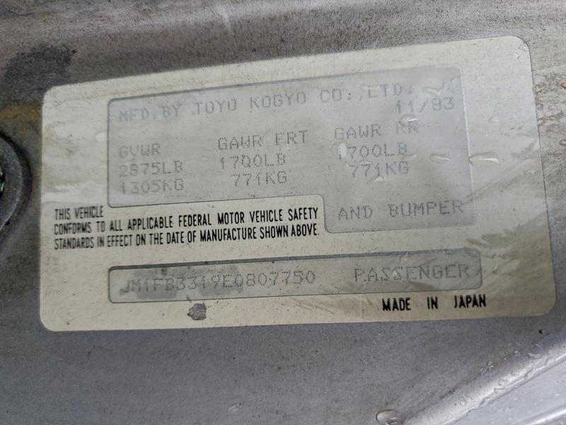 Aukcja sprzedaży 1984 Mazda Rx7 12a, vin: JM1FB3319E0807750, numer aukcji: 97449905