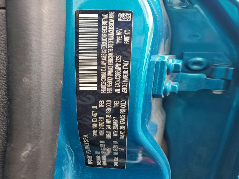2021 Jeep Renegade მანქანა იყიდება აუქციონზე, vin: ZACNJCBB3MPN12223, აუქციონის ნომერი: 97244995