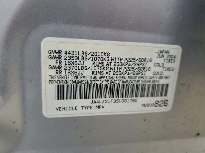 Aukcja sprzedaży 2005 Mitsubishi Outlander, vin: JA4LZ31F35U001760, numer aukcji: 94733675