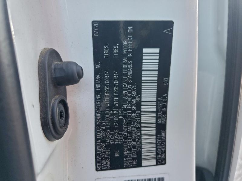 Продаж на аукціоні авто 2020 Toyota Sienna, vin: 5TDKZ3DC0LS081149, номер лоту: 94748455