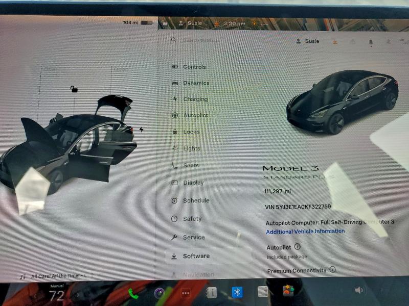 2019 Tesla Model 3 მანქანა იყიდება აუქციონზე, vin: 5YJ3E1EA6KF402759, აუქციონის ნომერი: 95089495