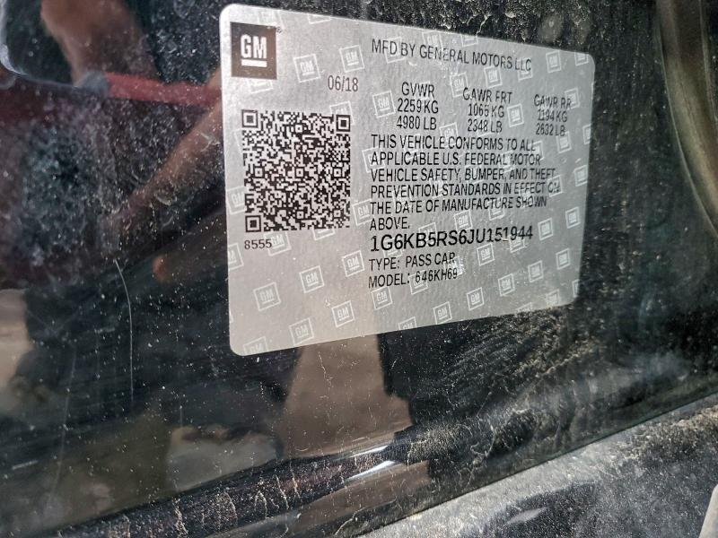 Продаж на аукціоні авто 2018 Cadillac Ct6, vin: 1G6KB5RS6JU151944, номер лоту: 96745965