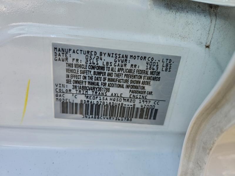 95894895 :رقم المزاد ، 3N1AB8CV4RY361788 vin ، 2024 Nissan Sentra مزاد بيع