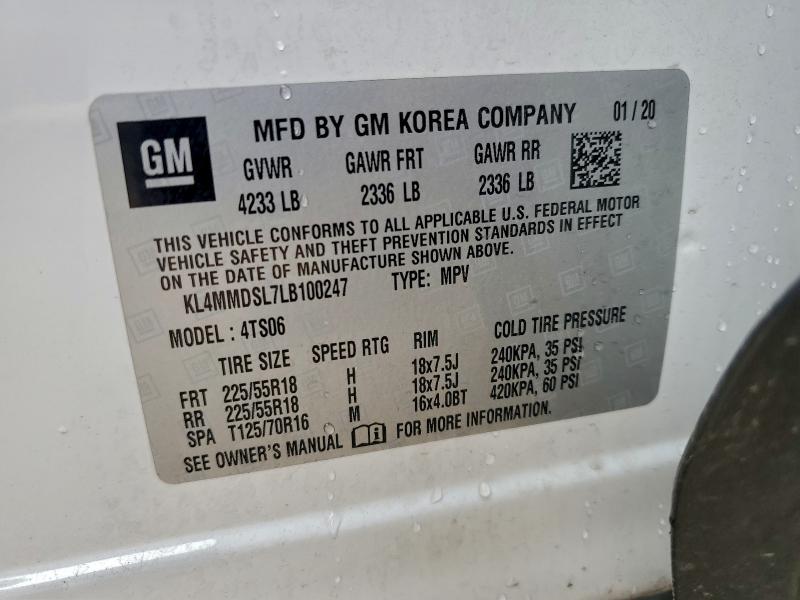 Aukcja sprzedaży 2020 Buick Encore Gx, vin: KL4MMDSL7LB100247, numer aukcji: 96065545