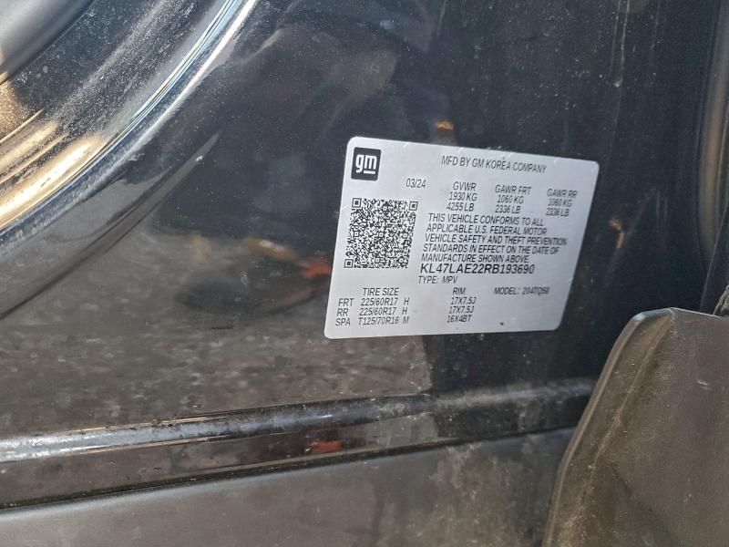 95572205 :رقم المزاد ، KL47LAE22RB193690 vin ، 2024 Buick Envista مزاد بيع