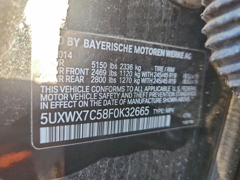 2015 Bmw X3 Xdrive3 მანქანა იყიდება აუქციონზე, vin: 5UXWX7C58F0K32665, აუქციონის ნომერი: 92765295