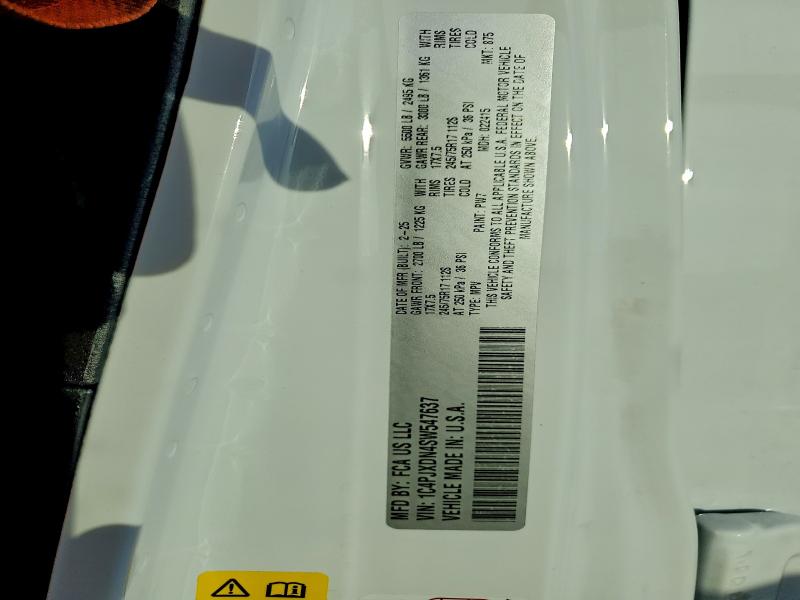 95668975 :رقم المزاد ، 1C4PJXDN4SW547637 vin ، 2025 Jeep Wrangler مزاد بيع