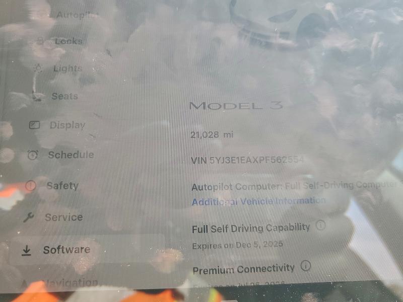 Aukcja sprzedaży 2023 Tesla Model 3, vin: 5YJ3E1EAXPF562554, numer aukcji: 92764265