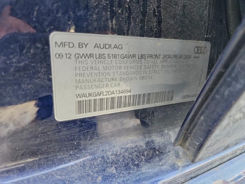 Aukcja sprzedaży 2013 Audi S4, vin: WAUKGAFL2DA134694, numer aukcji: 97621595