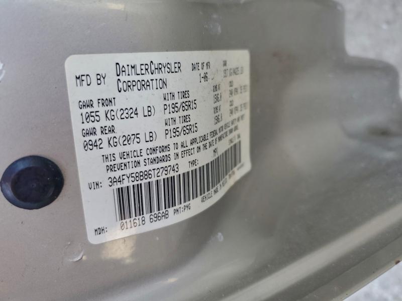 97856685 :رقم المزاد ، 3A4FY58B86T279743 vin ، 2006 Chrysler Pt Cruiser مزاد بيع