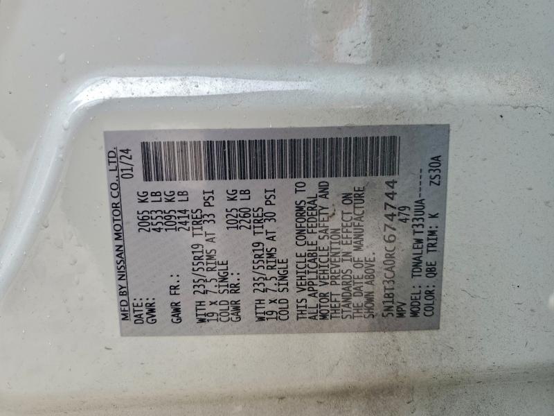 Aukcja sprzedaży 2024 Nissan Rogue, vin: 5N1BT3CA0RC674744, numer aukcji: 94518605