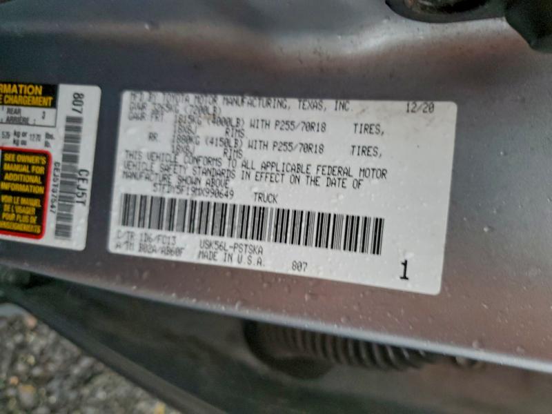 Продаж на аукціоні авто 2021 Toyota Tundra, vin: 5TFDY5F19MX990649, номер лоту: 97012295