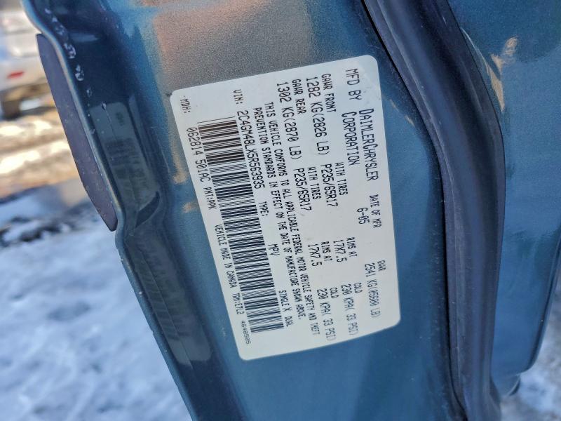 Aukcja sprzedaży 2005 Chrysler Pacifica, vin: 2C4GM48LX5R563935, numer aukcji: 96848145