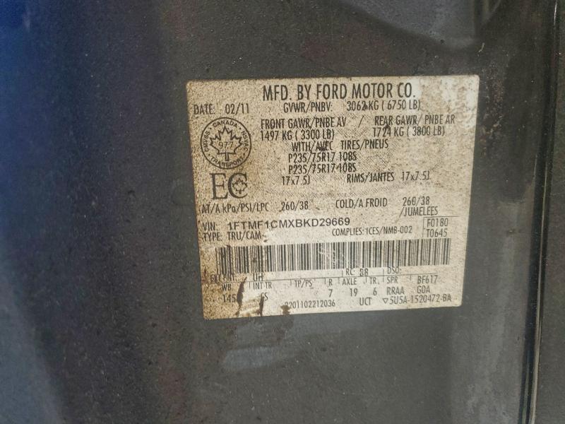Продажа на аукционе авто 2011 Ford F150, vin: 1FTMF1CMXBKD29669, номер лота: 94956545