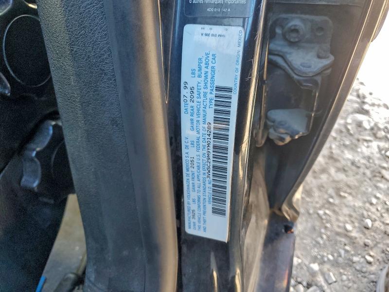 96346625 :رقم المزاد ، 3VWSC29M9YM014289 vin ، 2000 Volkswagen Jetta مزاد بيع