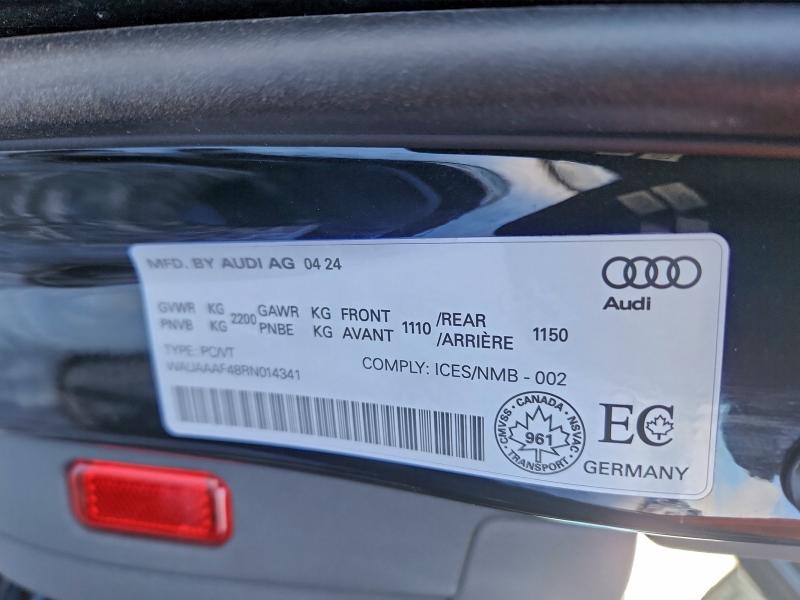 Aukcja sprzedaży 2024 Audi A4, vin: WAUAAAF48RN014341, numer aukcji: 95440765