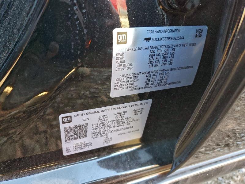 Продаж на аукціоні авто 2025 Chevrolet Silverado, vin: 3GCUKCED8SG215844, номер лоту: 95956425