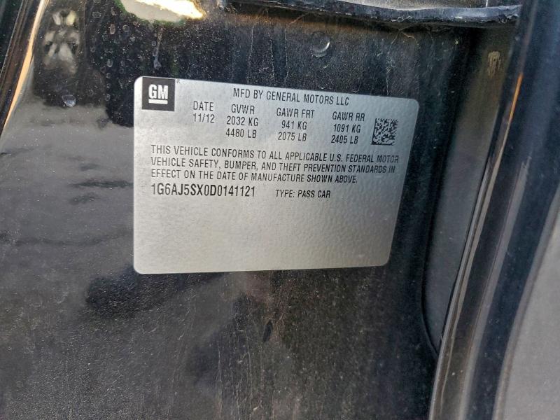 2013 Cadillac Ats მანქანა იყიდება აუქციონზე, vin: 1G6AJ5SX0D0141121, აუქციონის ნომერი: 96061065