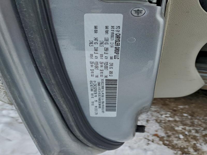 2015 Chrysler Town & Country მანქანა იყიდება აუქციონზე, vin: 2C4RC1BG2FR601780, აუქციონის ნომერი: 94054015