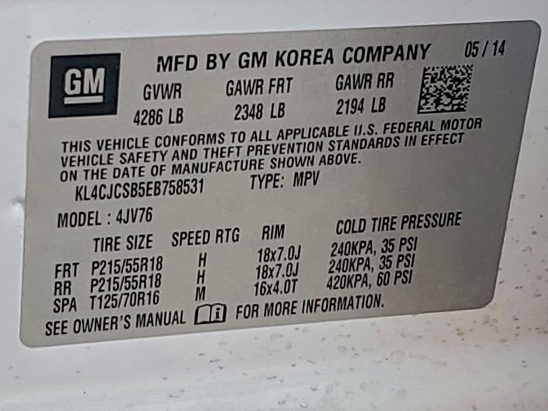 Продаж на аукціоні авто 2014 Buick Encore, vin: KL4CJCSB5EB758531, номер лоту: 94820245