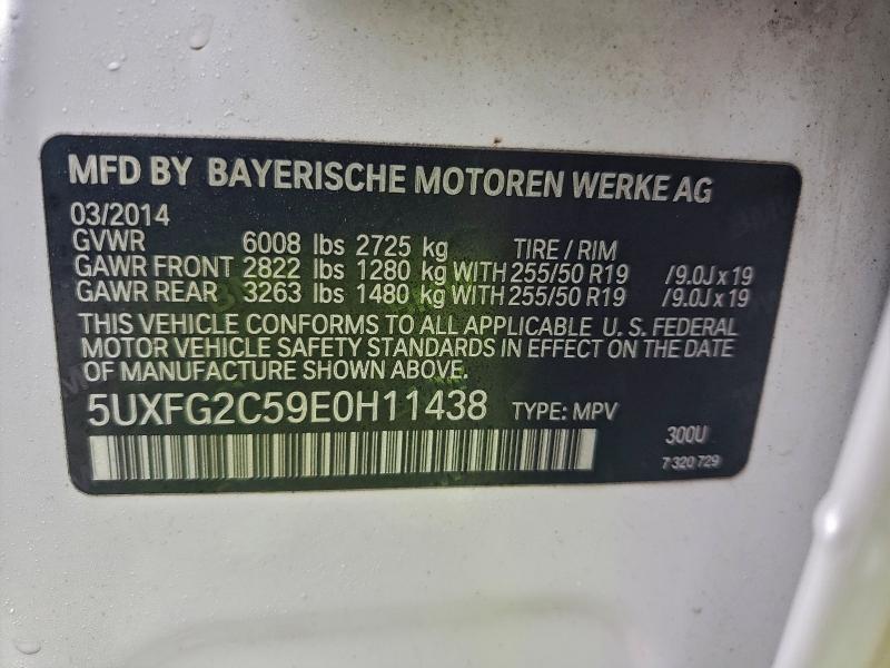 Aukcja sprzedaży 2014 Bmw X6 Xdrive3, vin: 5UXFG2C59E0H11438, numer aukcji: 96935565