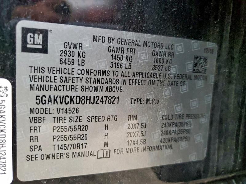 2016 Buick Enclave მანქანა იყიდება აუქციონზე, vin: 5GAKRCKD4GJ246457, აუქციონის ნომერი: 95667345