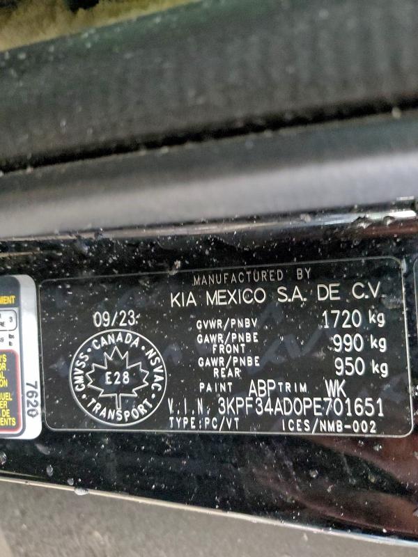 Aukcja sprzedaży 2023 Kia Forte, vin: 3KPF34AD0PE701651, numer aukcji: 95851895