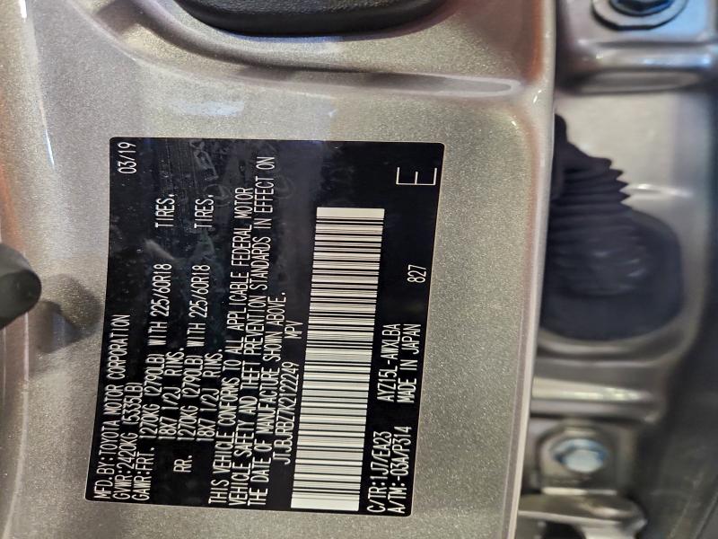 2019 Lexus Nx მანქანა იყიდება აუქციონზე, vin: JTJBJRBZ7K2122249, აუქციონის ნომერი: 96131065