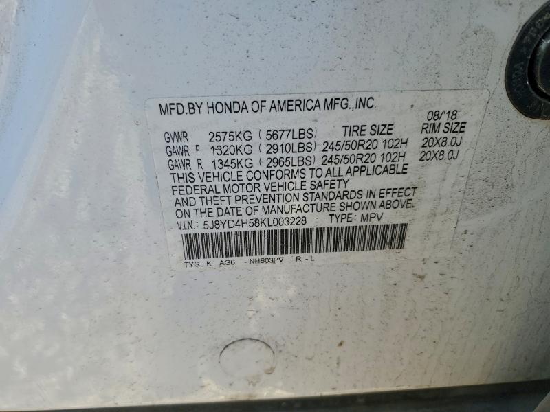 Продажа на аукционе авто 2019 Acura Mdx Techno, vin: 5J8YD4H58KL003228, номер лота: 95985625