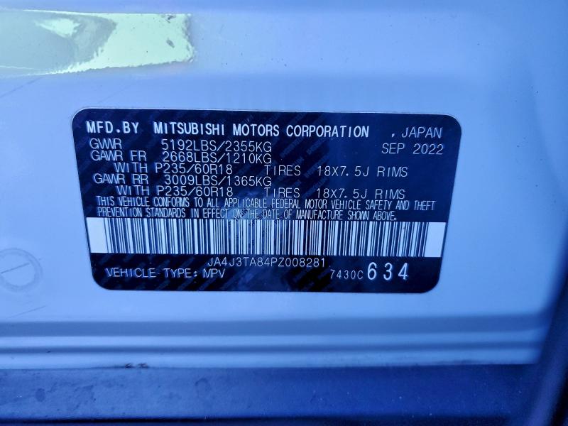 Продаж на аукціоні авто 2023 Mitsubishi Outlander, vin: JA4J3TA84PZ008281, номер лоту: 96885035