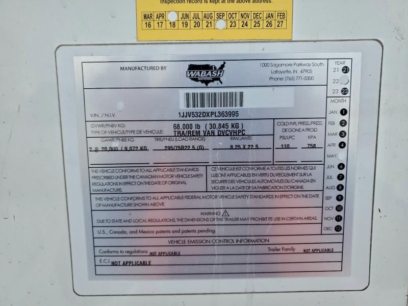 Продажа на аукционе авто 2023 Wabash Duraplat, vin: 1JJV532DXPL363995, номер лота: 69874045