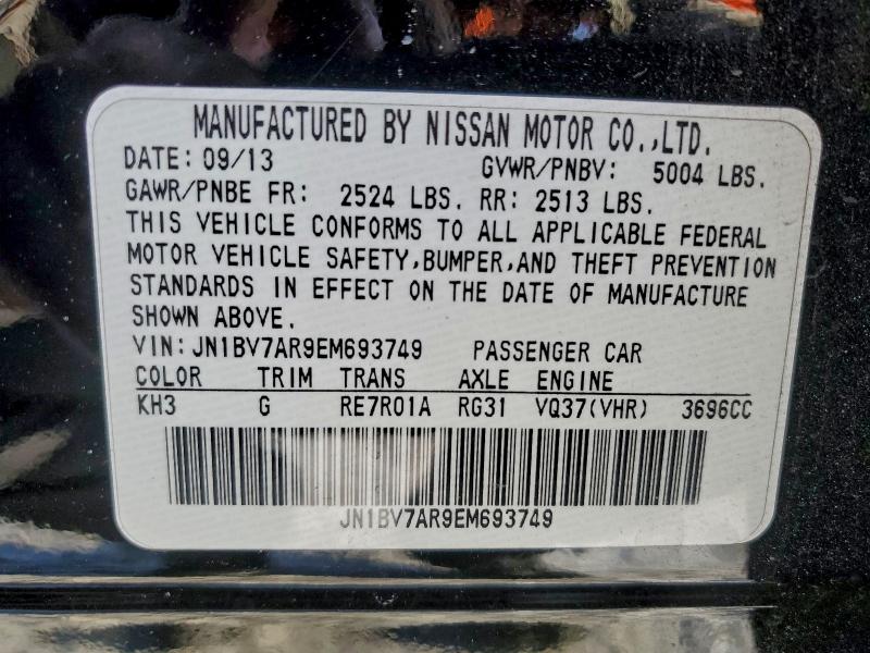 96899475 :رقم المزاد ، JN1BV7AR9EM693749 vin ، 2014 Infiniti Q50 مزاد بيع