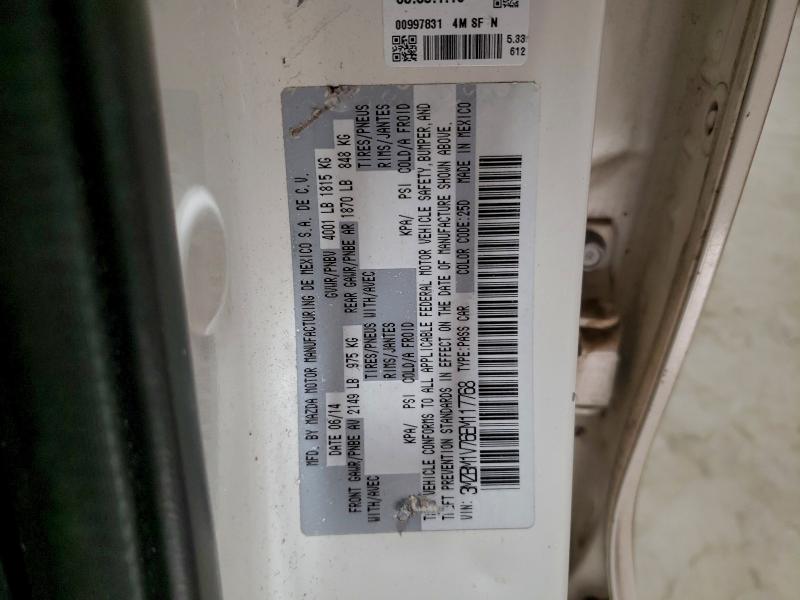 2014 Mazda 3 მანქანა იყიდება აუქციონზე, vin: 3MZBM1V76EM117768, აუქციონის ნომერი: 97148645