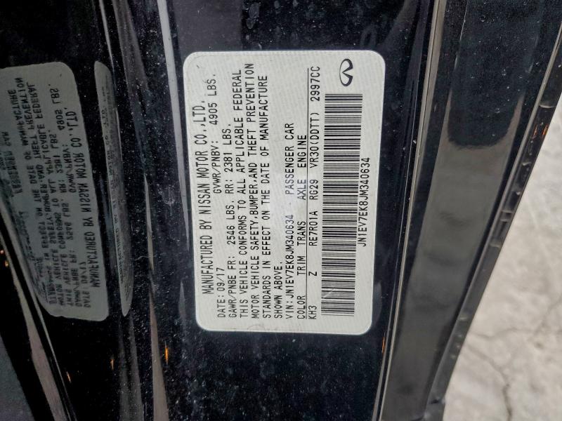 2018 Infiniti Q60 მანქანა იყიდება აუქციონზე, vin: JN1EV7EK8JM340634, აუქციონის ნომერი: 95127195