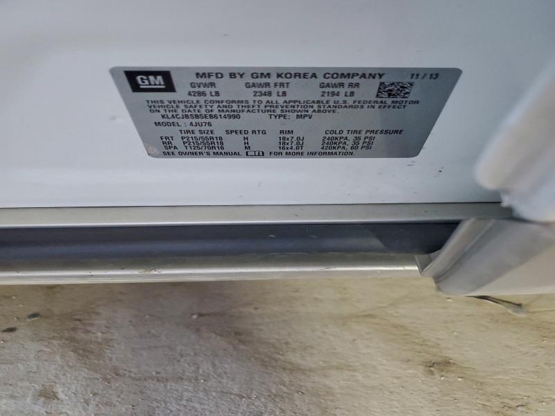 97515945 :رقم المزاد ، KL4CJBSB5EB614990 vin ، 2014 Buick Encore مزاد بيع
