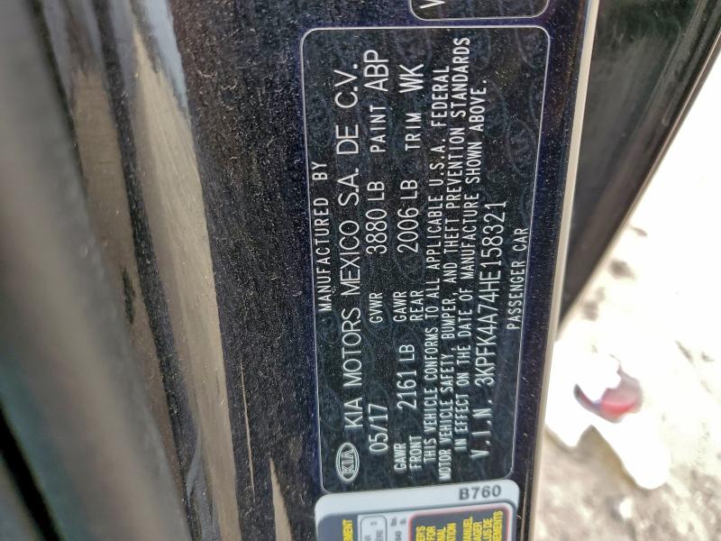 Продажа на аукционе авто 2017 Kia Forte Lx, vin: 3KPFK4A74HE158321, номер лота: 97673695
