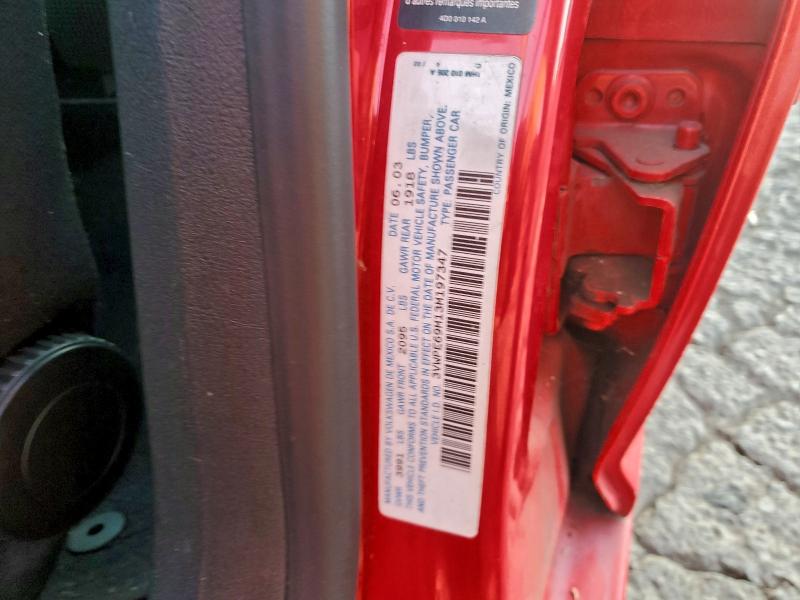 Продажа на аукционе авто 2003 Volkswagen Jetta, vin: 3VWPE69M13M197347, номер лота: 94863135
