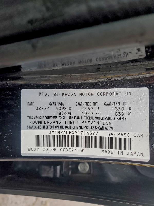 Aukcja sprzedaży 2024 Mazda 3 Preferre, vin: JM1BPALMXR1714377, numer aukcji: 72942385