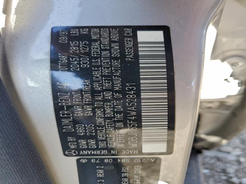 97879025 :رقم المزاد ، WDBJH65F4WA528431 vin ، 1998 Mercedes-benz E مزاد بيع