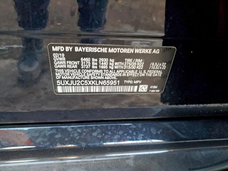 Aukcja sprzedaży 2019 Bmw X5, vin: 5UXJU2C5XKLN65951, numer aukcji: 96818995