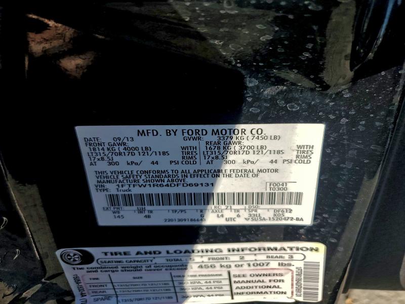 Aukcja sprzedaży 2013 Ford F150 Svt R, vin: 1FTFW1R64DFD69131, numer aukcji: 96996965