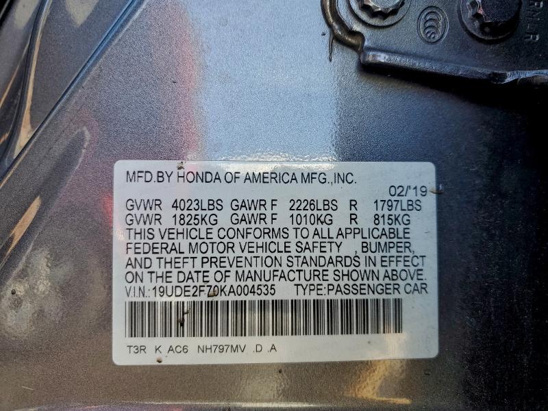 Продажа на аукционе авто 2019 Acura Ilx, vin: 19UDE2F70KA004535, номер лота: 95017895