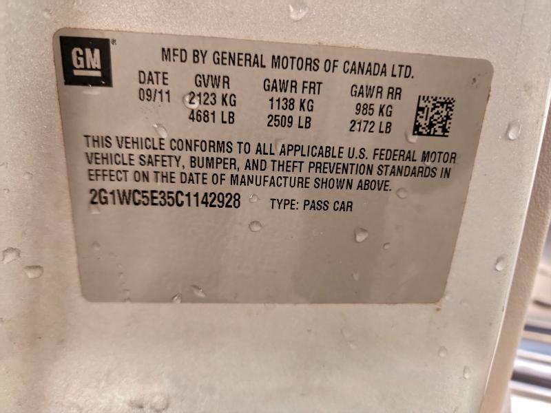 Продаж на аукціоні авто 2012 Chevrolet Impala, vin: 2G1WC5E35C1142928, номер лоту: 96299045