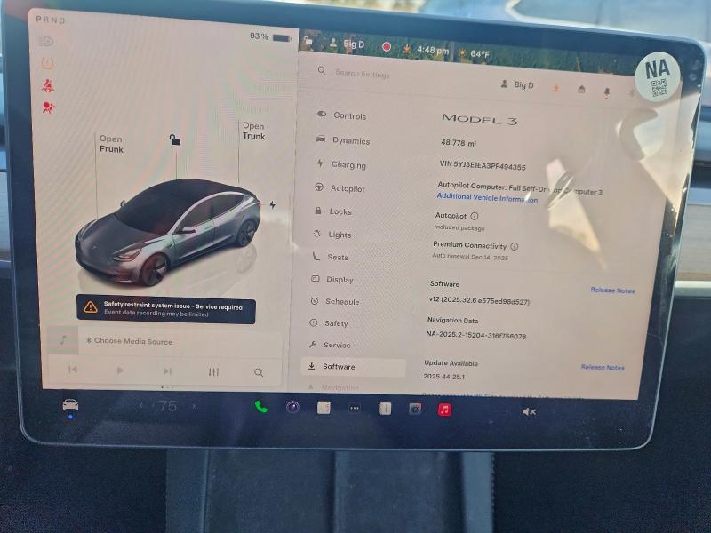 Продаж на аукціоні авто 2023 Tesla Model 3, vin: 5YJ3E1EA3PF494355, номер лоту: 96961135