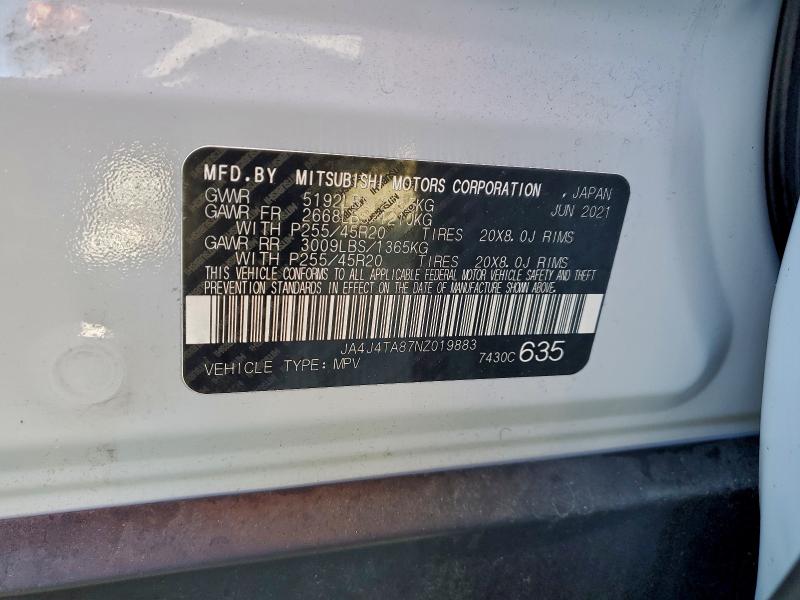 Продаж на аукціоні авто 2022 Mitsubishi Outlander, vin: JA4J4TA87NZ019883, номер лоту: 97446165
