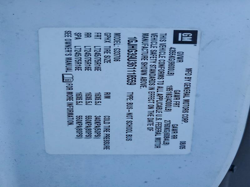 Aukcja sprzedaży 2006 Gmc Savana G35, vin: 1GJHG39U361118559, numer aukcji: 96397825